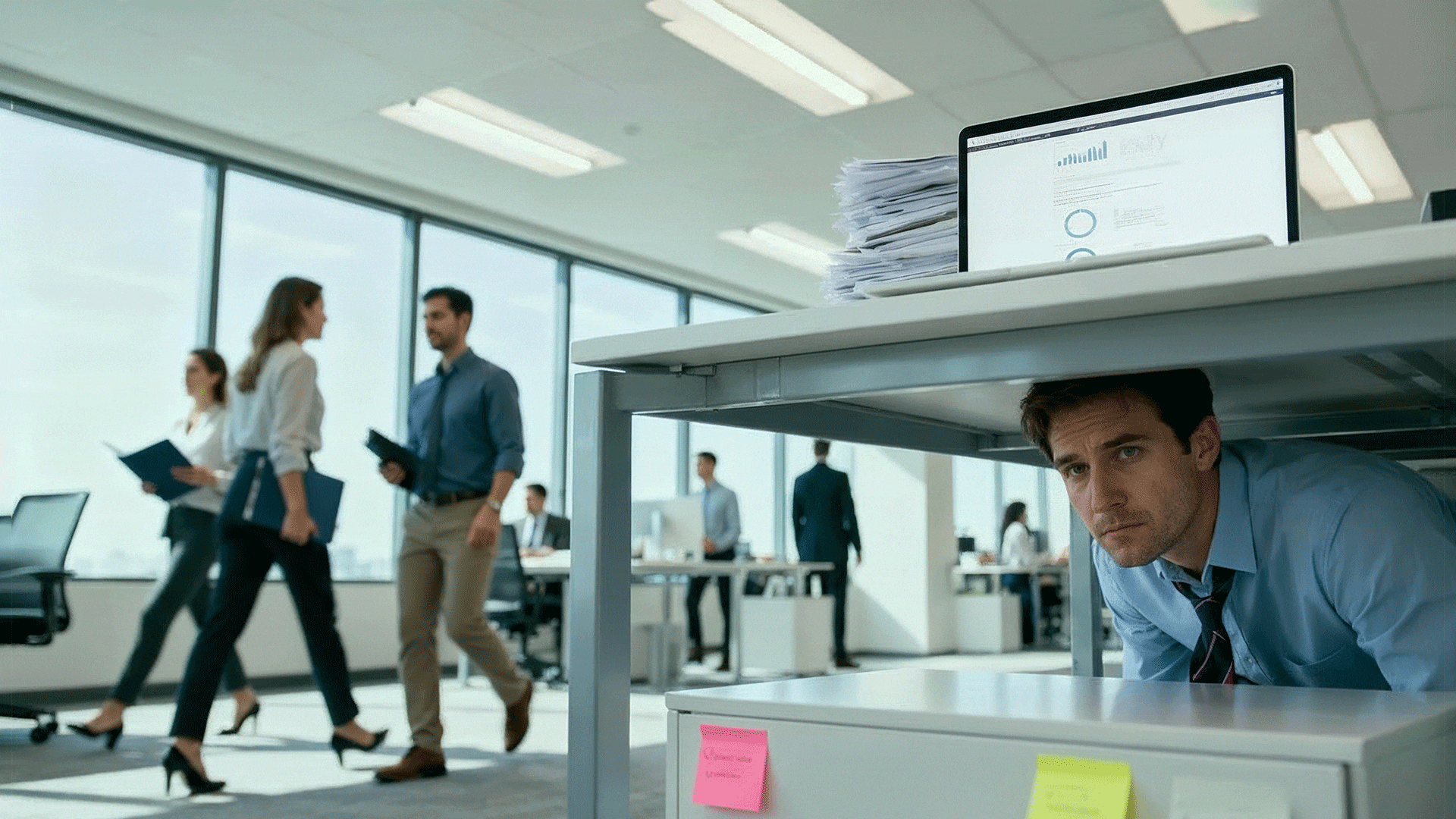 Kuvituskuva työpaikan alisuoriutumiseen liittyvästä tilanteesta